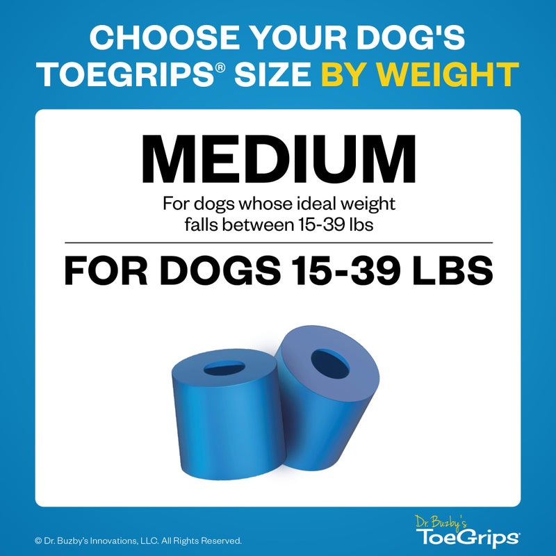 Dr. Buzby's Dr Buzby's Medium ToeGrips for Dogs - Instant Traction on Wood/Hardwood Floors - Anti Slip Relief - Grippers for Senior Dogs - Stop Sliding Instantly - Rubber Nails for Paws - 1 Pack (20 Grips) - Image 3